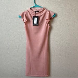 PrettyLittleThing high neck bodycon dress